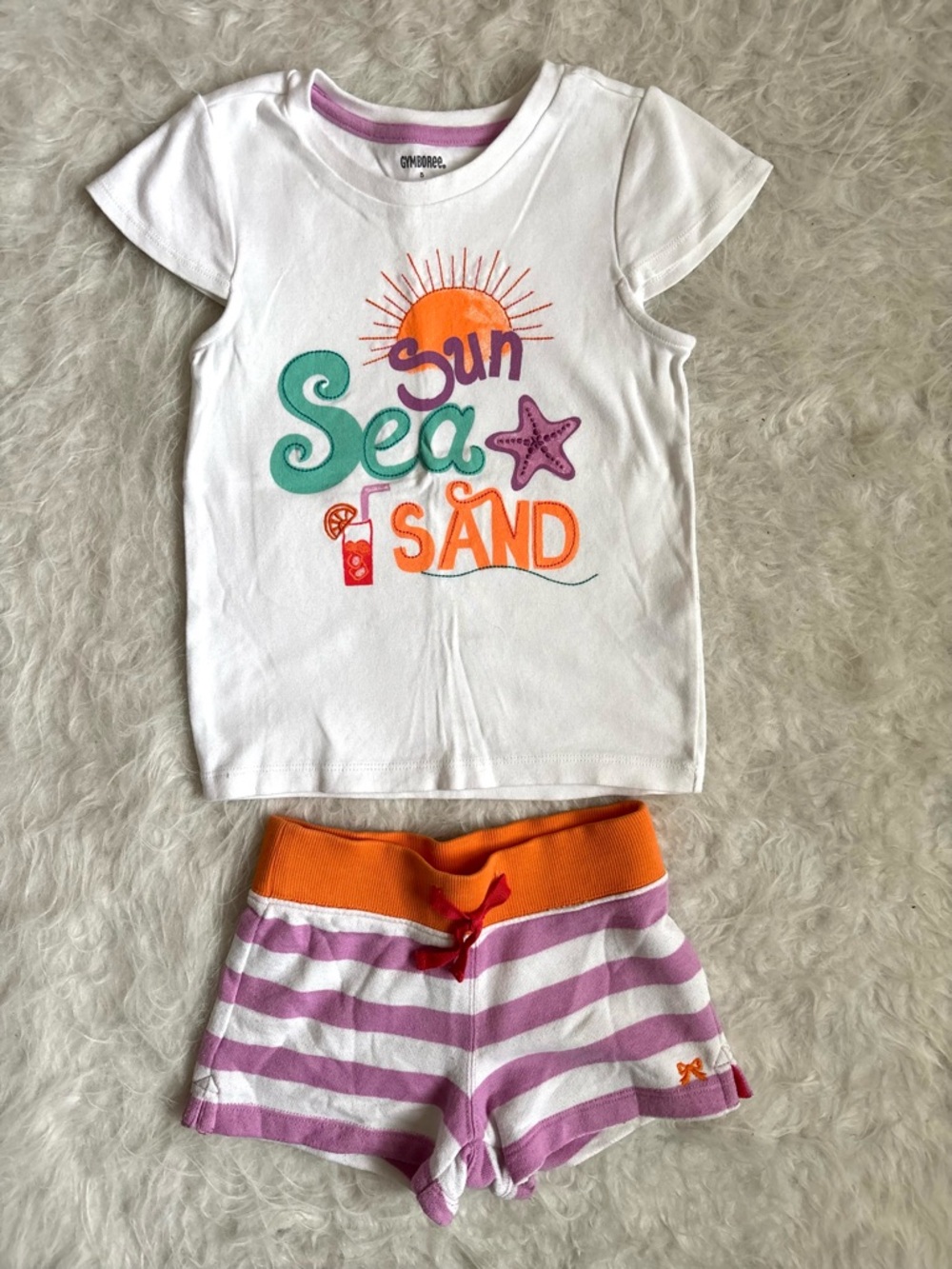 Gymboree Colorful Matching Beach-y Summer Set for Girls